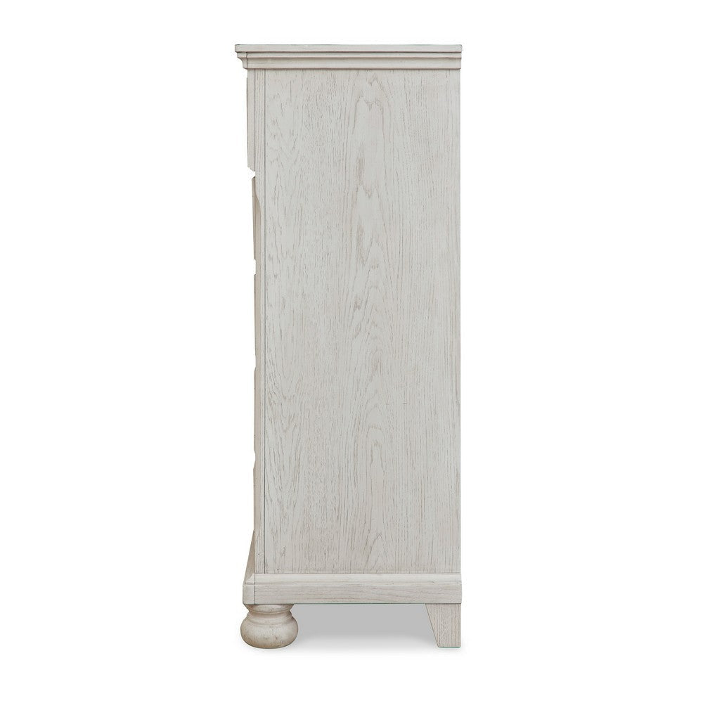 Ashley Lea 48’’ Tall Dresser Chest 5 Drawers Bun Feet White BM316579