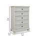 Ashley Lea 48’’ Tall Dresser Chest 5 Drawers Bun Feet White BM316579