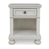 Lea 27 Inch Nightstand, Single Drawer Traditional Style, Open Cubby, White By Casagear Home
