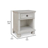 Lea 27 Inch Nightstand, Single Drawer Traditional Style, Open Cubby, White By Casagear Home