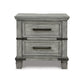 Zac 57 Inch Nightstand 6 Drawers Contemporary Metal Accents Light Gray By Casagear Home BM316585