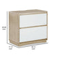 Ike 28 Inch Bedside Nightstand, Acrylic Fronts, 5 Gliding Drawers, White By Casagear Home
