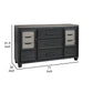 Kye 71 Inch Wide Dresser Chest 7 Gliding Drawers 2 Cabinets Black Finish By Casagear Home BM316608