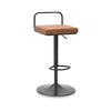 Mya 22-30 Inch Swivel Barstool Chair, Adjustable Height, Set of 2, Brown By Casagear Home