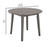 Ora 43 Inch Dining Table, Round Surface, Dual Drop Leaves, Smooth Gray By Casagear Home