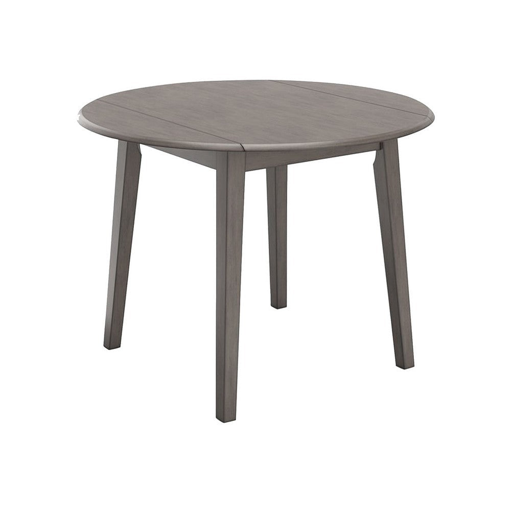 Ashley Ora 43" Dining Table, Round Surface, Dual Drop Leaves, Gray