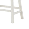 24 Inch Counter Height Stool Set of 2 Saddle Seats White Finished Wood By Casagear Home BM316616