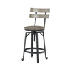 Xin 25-28 Inch Barstools Set of 2 Adjustable Height Swivel Brown By Casagear Home BM316629