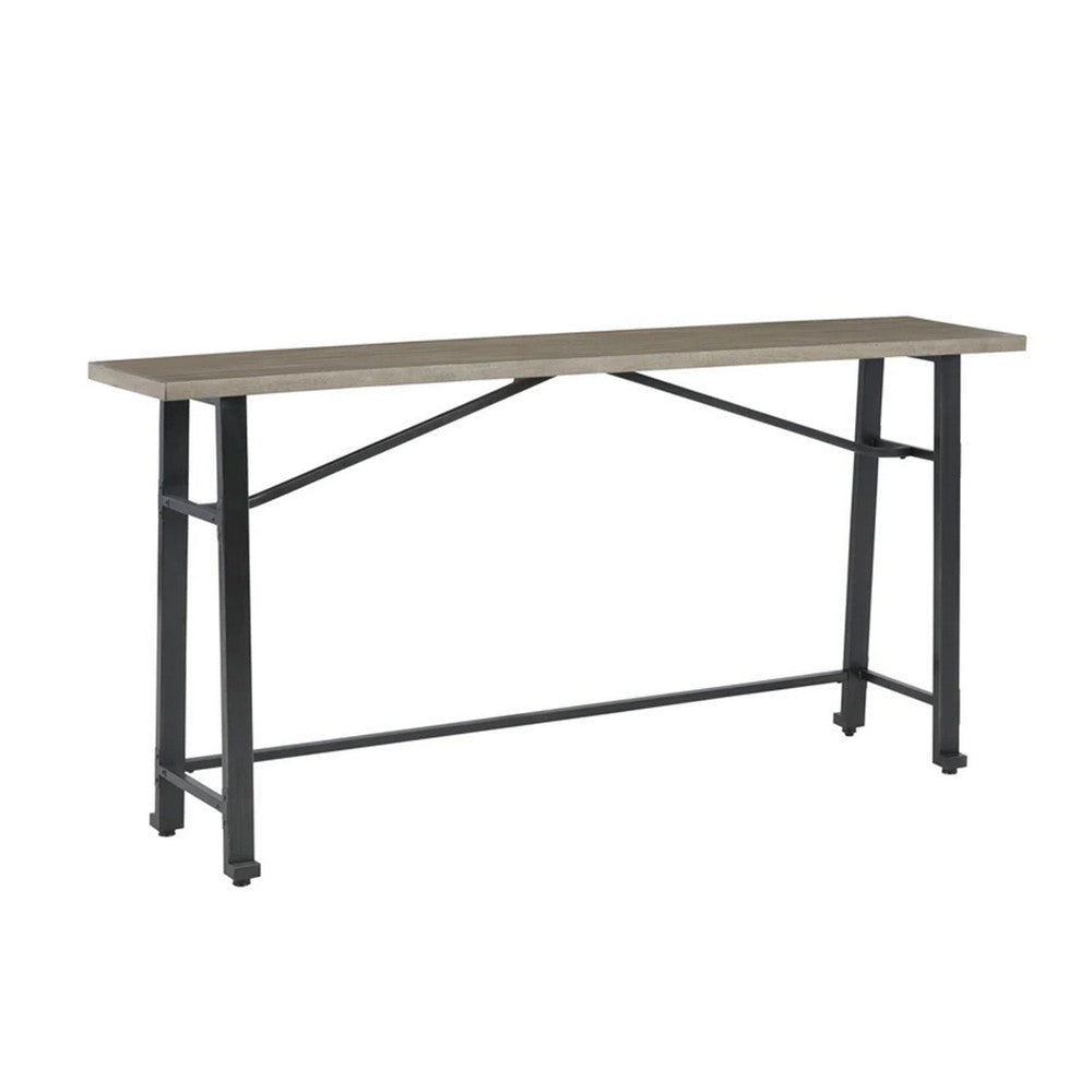 Ashley Xin 72" Counter Height Table, Metal Hardware, Rich Brown