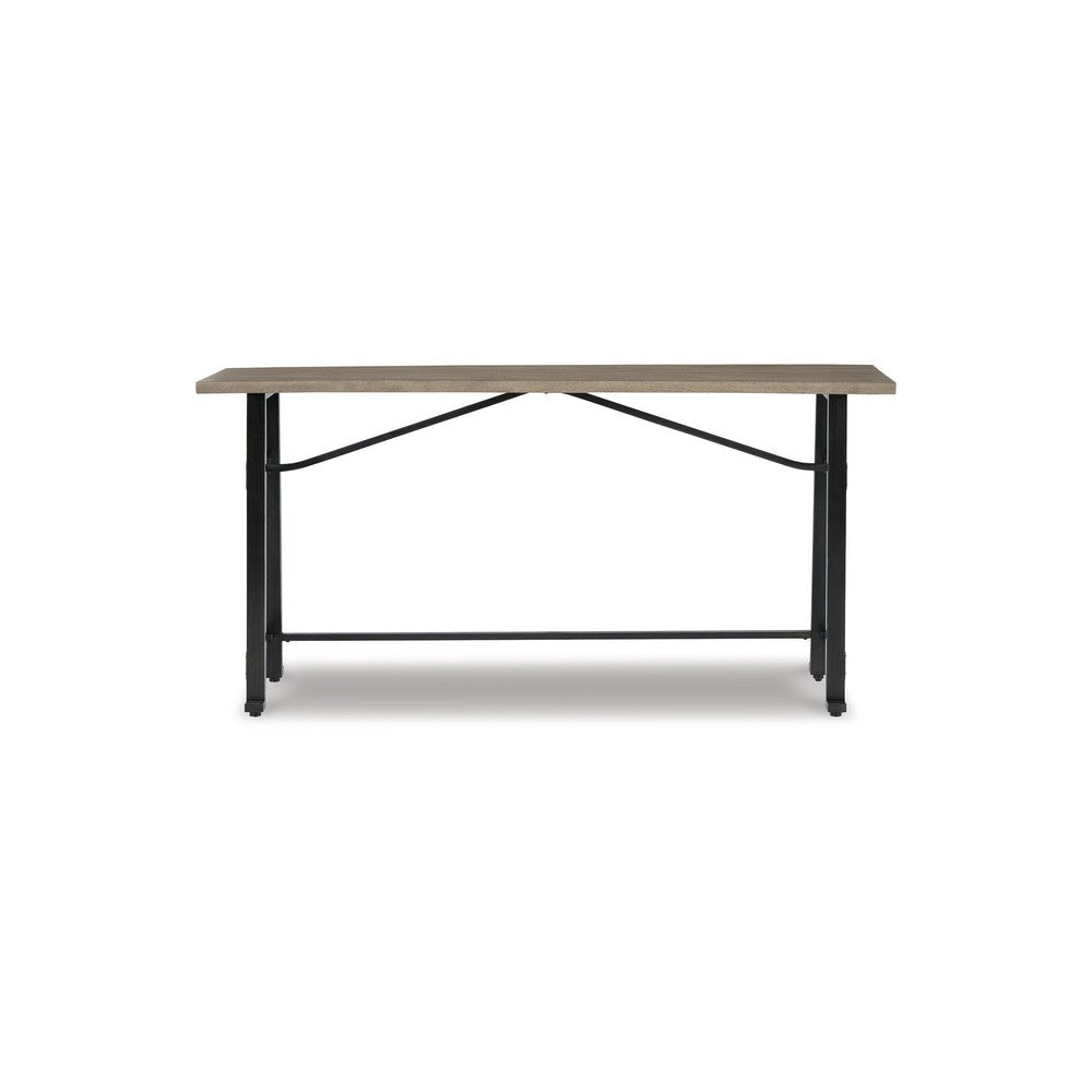 Ashley Xin 72’’ Counter Height Table Metal Hardware Rich Brown BM316630