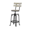 Xin 24-28 Inch Barstool Chair Set of 2 Adjustable Height Brown Black By Casagear Home BM316632