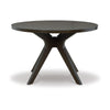 Wes 50 Inch Dining Table, Angled Legs, Splayed Base, Rich Brown Finish By Casagear Home