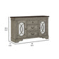 59 Inch Sideboard Buffet Console Spacious Top 3 Gliding Drawers Gray By Casagear Home BM316641