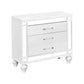 Lio 4pc King Bedroom Set with Nightstand Dresser LED Mirror White By Casagear Home BM316664