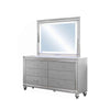 Lio 62 Inch Wide Dresser with LED Mirror Crystal Handles Chrome Wood By Casagear Home BM316669