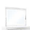 Lio Wide Dresser and LED Mirror Set of 2 Crystal Handles White Wood By Casagear Home BM316670