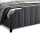 Cery Modern King Size Bed Channel Tufted Dark Gray Chenille Upholstery By Casagear Home BM316672