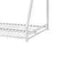 Ovi 78 Inch Twin over Full Bunk Bed Ladder Ground Level Bed White Metal By Casagear Home BM316687