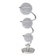Lila 28 Inch Table Lamp 3 Wire Wrapped Spheres Satin Nickel Aluminium By Casagear Home BM316692