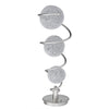 Lila 28 Inch Table Lamp, 3 Wire Wrapped Spheres, Satin Nickel, Aluminium By Casagear Home