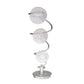 Lila 28 Inch Table Lamp, 3 Wire Wrapped Spheres, Satin Nickel, Aluminium By Casagear Home