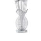 Bella 36 Inch Vase Accent Table Lamp, Filament Flowers LED Light, Chrome By Casagear Home