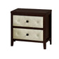 Moni 24 Inch Nightstand 2 Drawers Beige Cherry Espresso Brown Wood Frame By Casagear Home BM316715