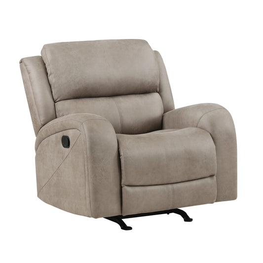 Patsy 38 Inch Manual Recliner Rocker Chair Brown Microfiber Tufted Back By Casagear Home BM316721