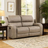Patsy 62 Inch Manual Double Recliner Loveseat, Tufted Brown Microfiber By Casagear Home