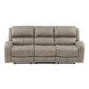 Patsy 85’’ Manual Double Recliner Sofa Brown Microfiber by Casagear Home BM316723
