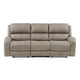 Patsy 85’’ Manual Double Recliner Sofa Brown Microfiber by Casagear Home BM316723
