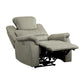 Shelly 41 Inch Power Recliner Chair Gray Microfiber USB Port Solid Wood By Casagear Home BM316737