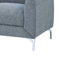 Veny 56 Inch Loveseat Blue Polyester Foam Cushions Metal Legs By Casagear Home BM316787