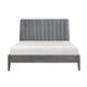 Ryla King Size Platform Bed Gray Tufted Velvet Upholstered Panel Headboard By Casagear Home BM316807
