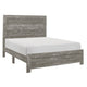 Eby Twin Size Bed, Rustic Farmhouse Style, Gray Finish Wood Veneer By Casagear Home