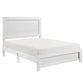 Eby Full Size Bed, Rustic Farmhouse Style, White Finish Wood Veneer By Casagear Home