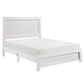 Eby California King Bed, Rustic Farmhouse Style, White Finish Wood Veneer By Casagear Home