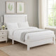 Eby California King Bed, Rustic Farmhouse Style, White Finish Wood Veneer By Casagear Home