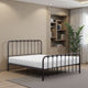 Ethan Twin Size Metal Bed, Bronze Spindle Design, Heavy Duty Slat Support By Casagear Home