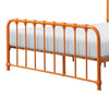 Ethan Full Size Metal Bed Orange Spindle Design Heavy Duty Slat Support By Casagear Home BM316827