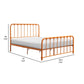 Ethan Full Size Metal Bed Orange Spindle Design Heavy Duty Slat Support By Casagear Home BM316827