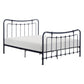 Engel Twin Size Bed, Metal Frame in Gunmetal Finish, Traditional Joining By Casagear Home