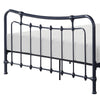 Engel Twin Size Bed Metal Frame in Gunmetal Finish Traditional Joining By Casagear Home BM316830