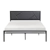 Nick Full Size Platform Bed Black Faux Leather Upholstered Headboard By Casagear Home BM316831