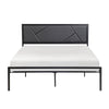 Nick Twin Size Platform Bed, Black Faux Leather Upholstered Headboard By Casagear Home