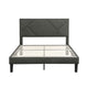Heny Full Platform Bed Wood Panel Headboard Gray Polyester Upholstery By Casagear Home BM316833