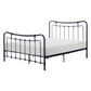 Ryan Twin Size Metal Bed, Platform Foundation, Black Curved Spindle Frame By Casagear Home