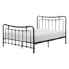 Ryan Twin Size Metal Bed, Platform Foundation, Black Curved Spindle Frame By Casagear Home