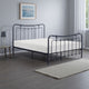 Ryan Twin Size Metal Bed, Platform Foundation, Black Curved Spindle Frame By Casagear Home