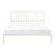 Angie Full Platform Metal Bed Subtly Angled Slats on Headboard White By Casagear Home BM316843